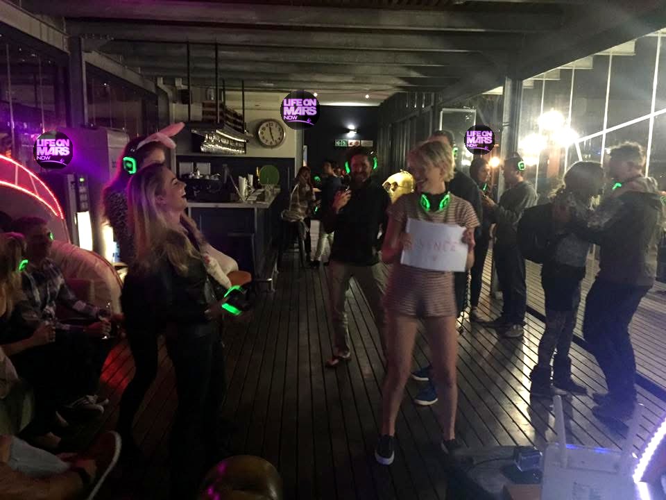 Corporate silent disco Cape Town year-end party